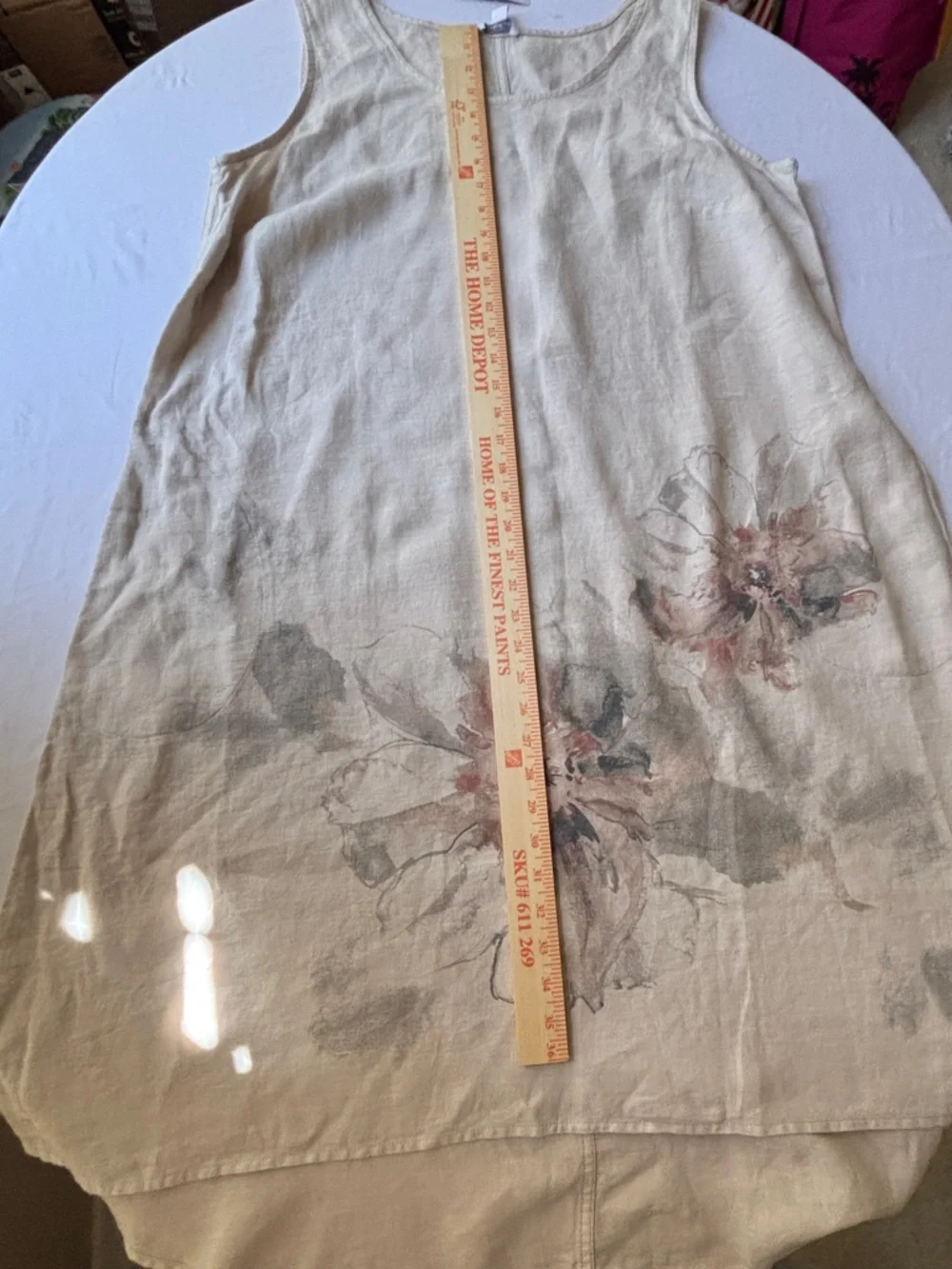 J. Jill Linen Scoop-Neck Floral Sleeveless Top in Natural Beige Women’s XLP NEW - Picture 11 of 11